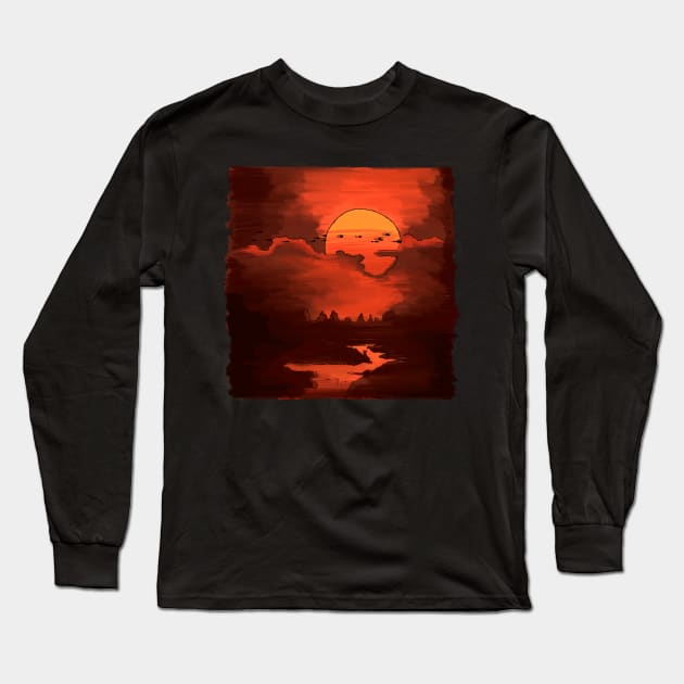 Apocalypse Now Illustration Long Sleeve T-Shirt by burrotees